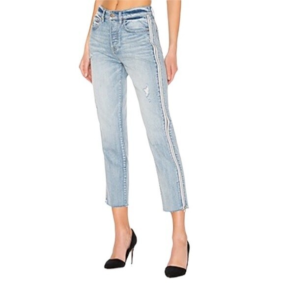 pistola Denim - Pistola Charlie High Rise Straight Leg Side Leg Zipper‎ Utopia Jeans Size 27